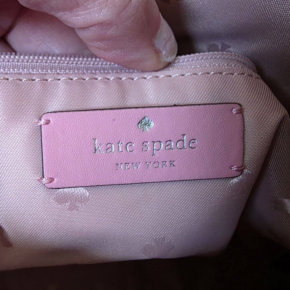 Kate Spade New York Zina Large Tote Pink - Red Stripe Spade Charm - Picture 14 of 16